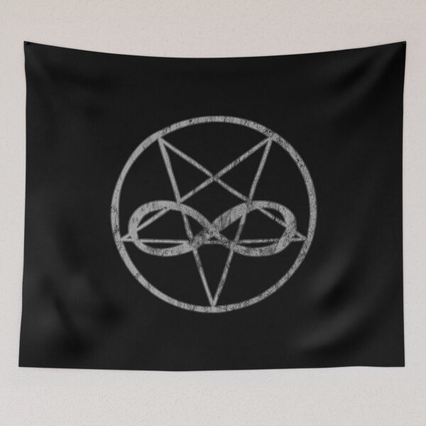 Artikelvorschau, Distressed Mammon - B & W Dämonisches Symbol - Sündiger Satan entworfen und verkauft von DeWinnes.