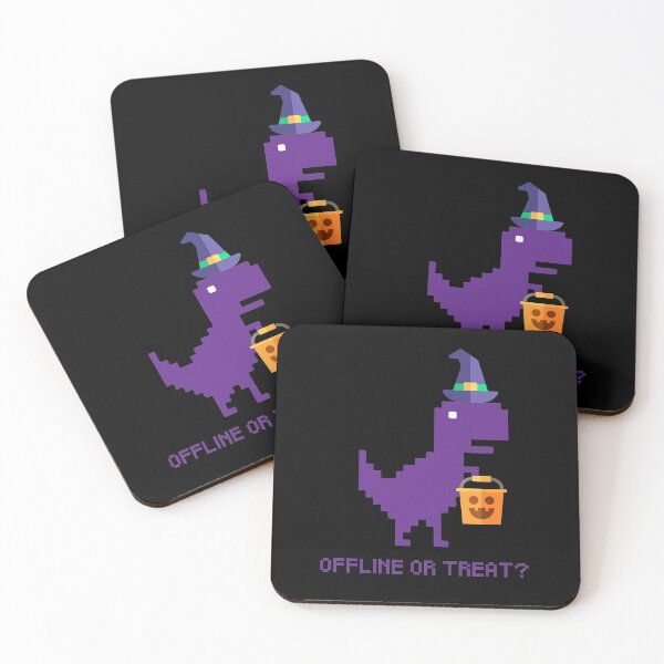 Item preview, Purple Halloween Offline Dino - Offline or Treat? designed and sold by codingpotato.