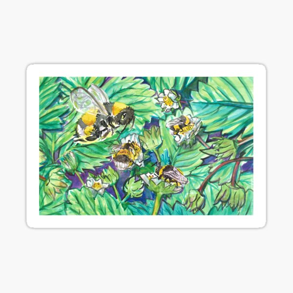Pollinating Bumbles Sticker