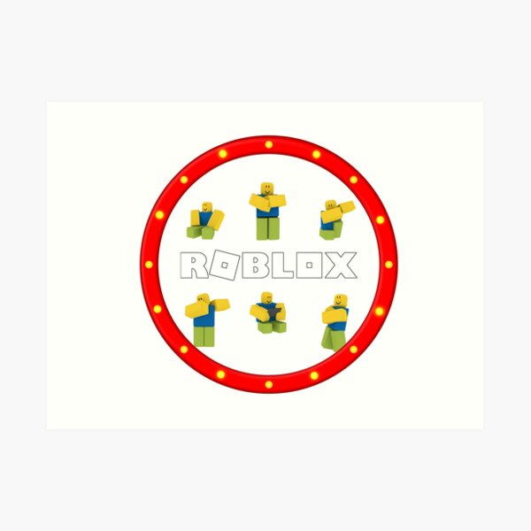Roblox Characters Wall Art Redbubble - parkour roblox yeet badge