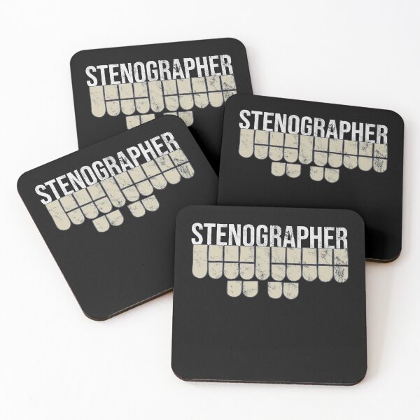 Item preview, Distressed Stenographer - Stenotype Keyboard Text - Justice designed and sold by DeWinnes.