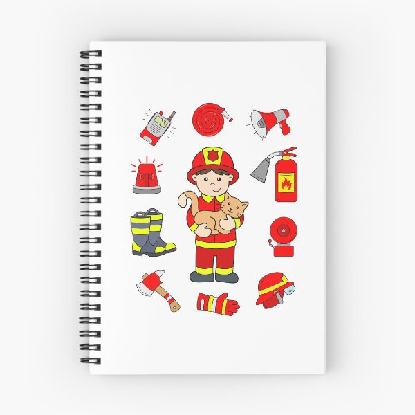 Item preview, Boy as Fireman with Cat and Firefighter Accessories designed and sold by samshirts.