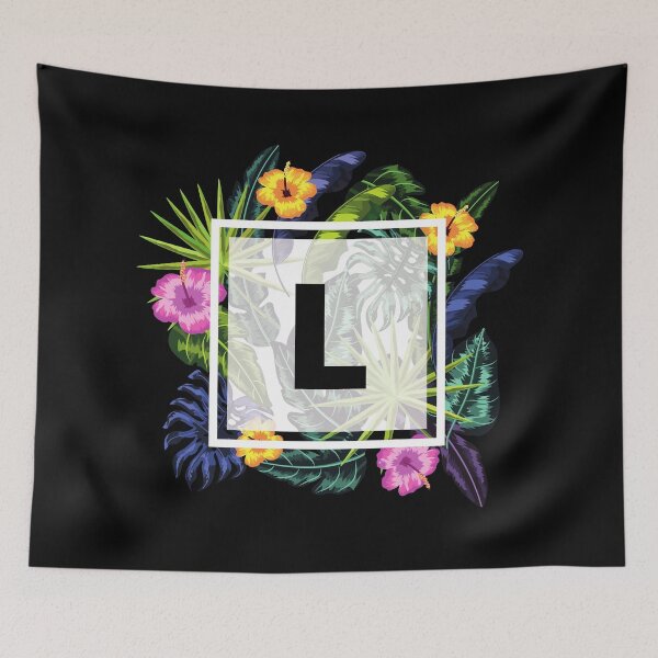 Item preview, Floral Tropical Letter L designed and sold by LamV.