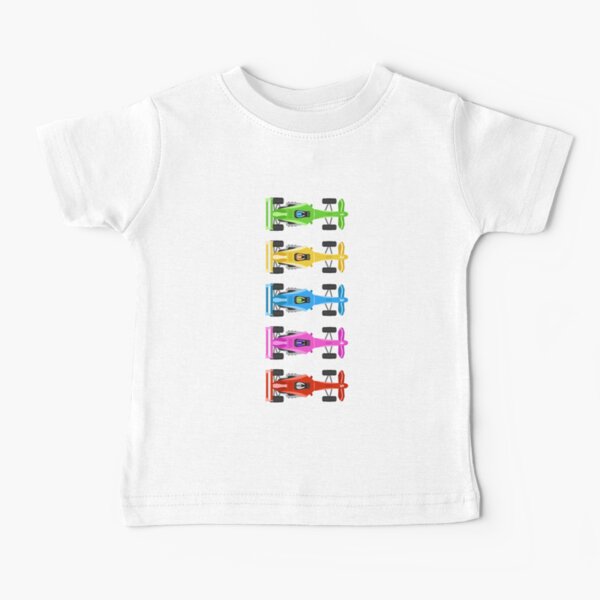 Five Race Cars Baby T-Shirt