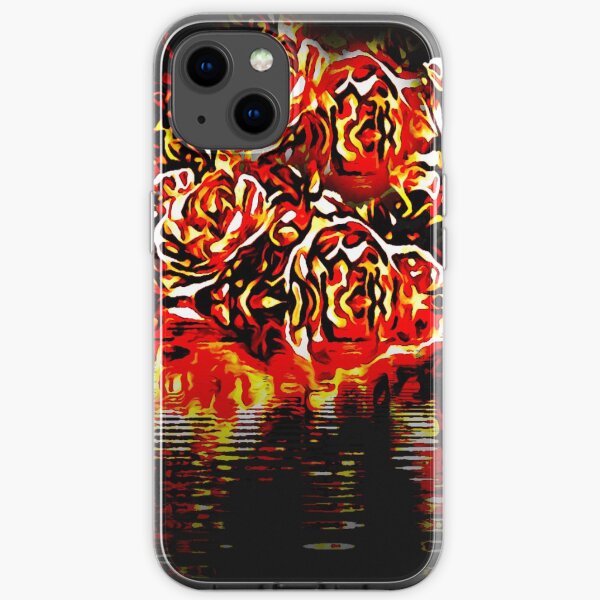 pastel floral folk art motif iPhone Soft Case