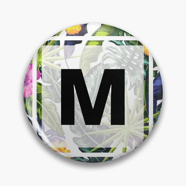 Item preview, Floral Tropical Letter M designed and sold by LamV.