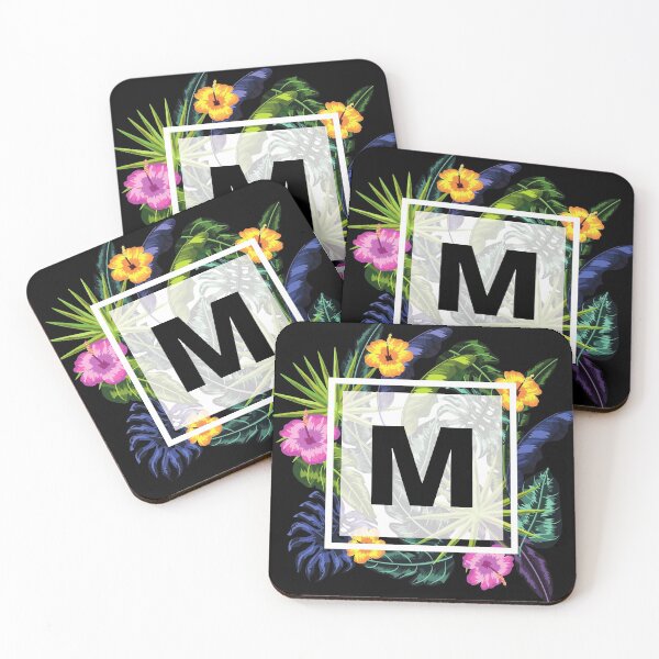 Item preview, Floral Tropical Letter M designed and sold by LamV.