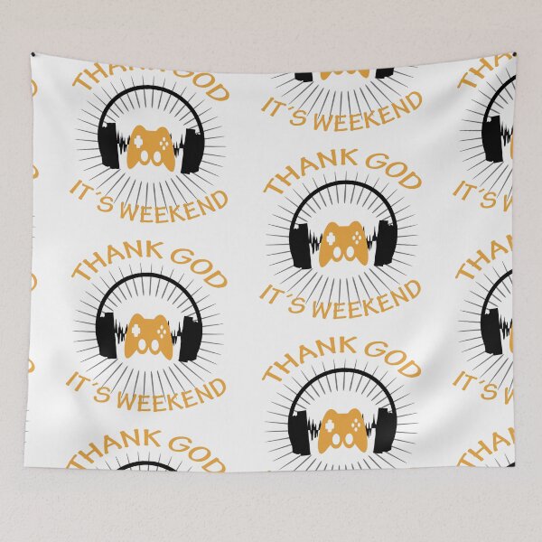 Item preview, Gaming Shirt -> Thank God Its Weekend designed and sold by A83HA.