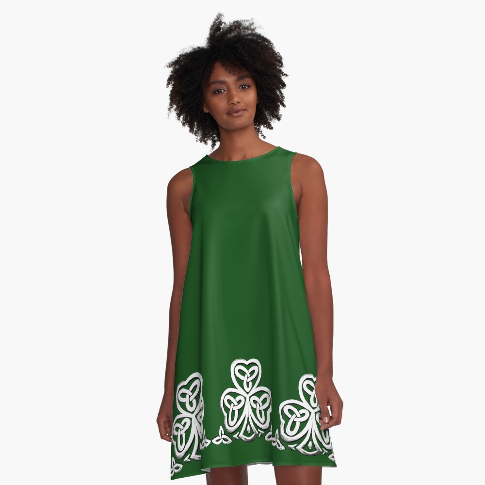 celtic shamrock A-Line Dress