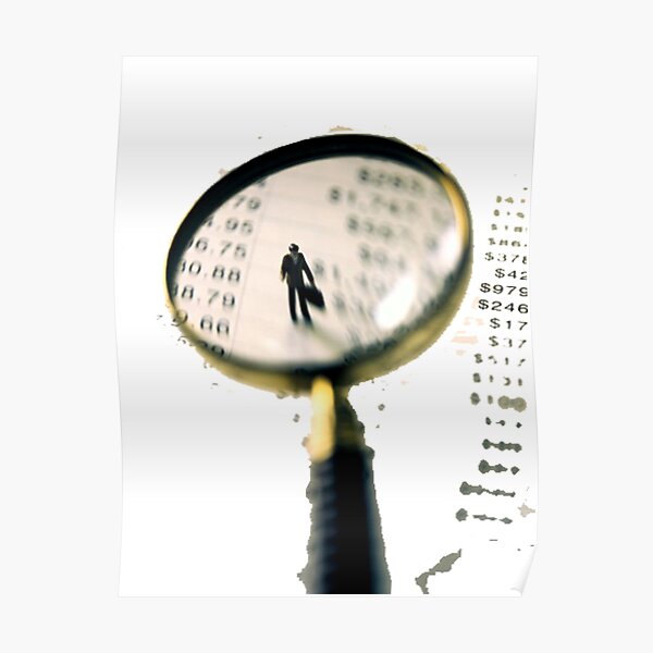 "Man in magnifying glass" Poster for Sale by Gaspomumo Redbubble