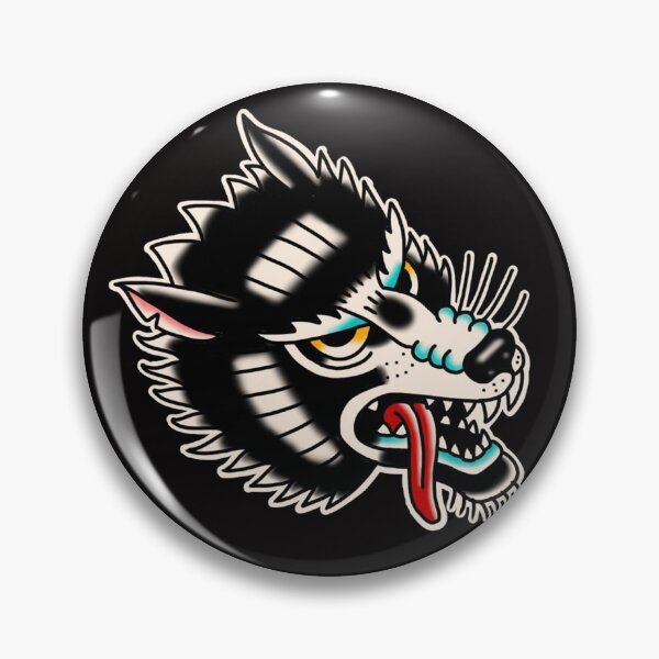Item preview, wolf traditional tattoo designed and sold by rafaelwolf.