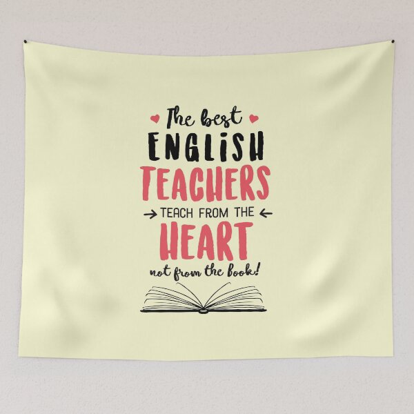 Item preview, The best English Teachers teach from the Heart Quote designed and sold by betternotes.
