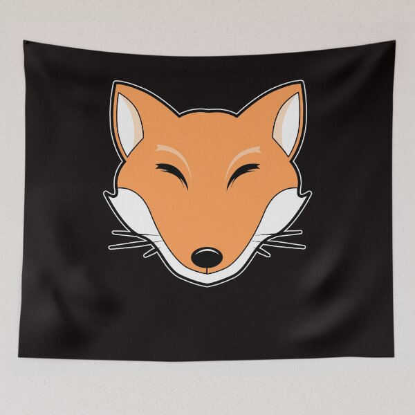 Item preview, Red fox cute fox head designed and sold by Imutobi.