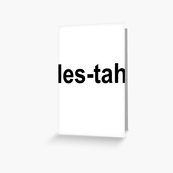 Les-tah Leicester Kasabian Serge T-shirt Greeting Card