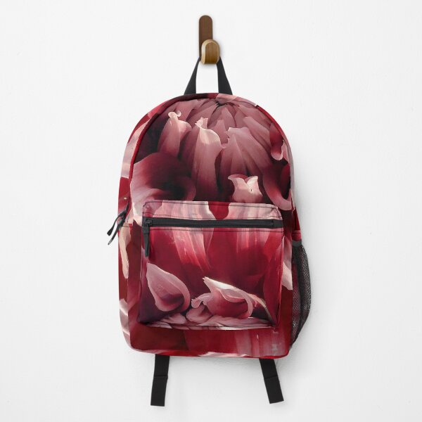 Item preview, Red and White Decorative Dahlia Flower Bloom. Checkers, David Howard variety 044 designed and sold by Bees-n-Flowers.