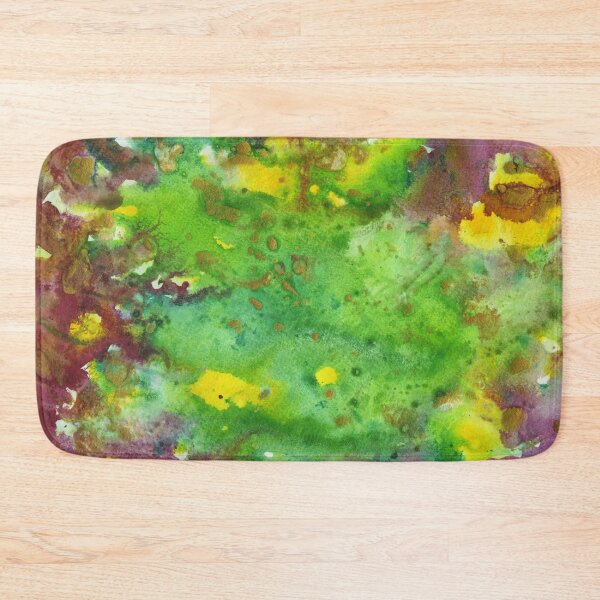 Item preview, Watercolour Ink Float in Green, Burgundy and Yellow designed and sold by LymphomaLass.