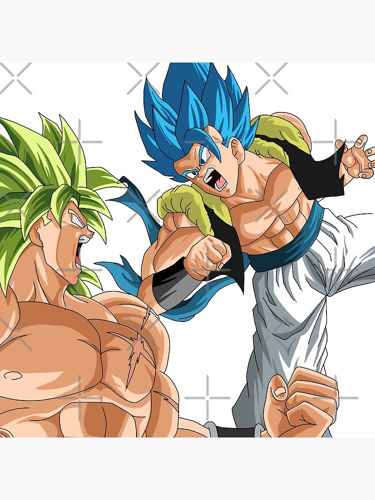 Gogeta blue vs Broly ( Legendary Super Sayian) Art Board Print for