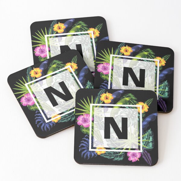 Item preview, Floral Tropical Letter N designed and sold by LamV.