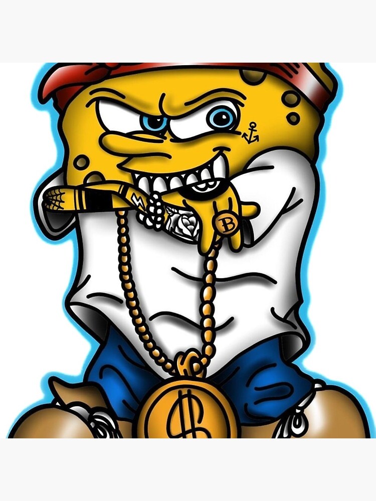 "Gangsta Spongebob" Pin for Sale by smarillo | Redbubble