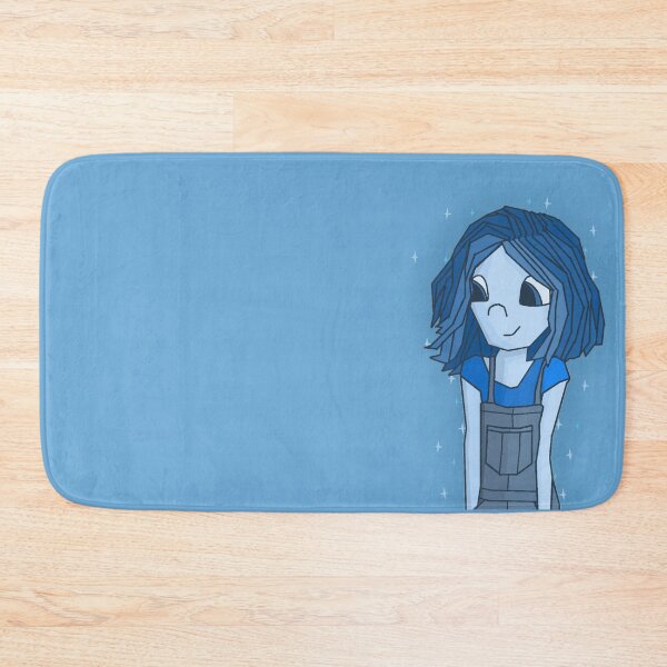 Item preview, Girl in Dungarees Blue Monochrome  designed and sold by emDesign123.