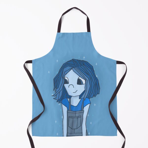 Item preview, Girl in Dungarees Blue Monochrome designed and sold by emDesign123.
