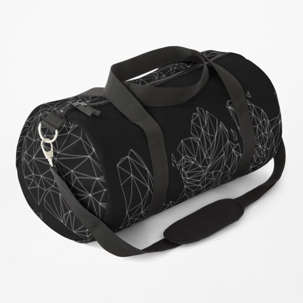 Iceland Map Wanderlust Line Art White Duffle Bag