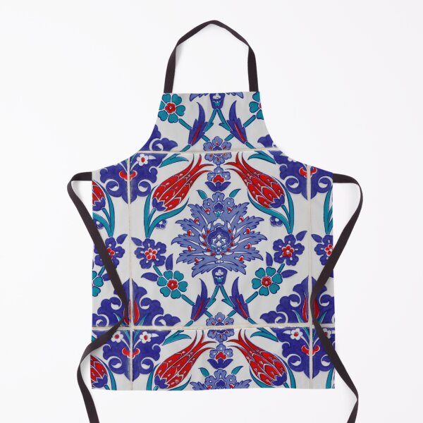 Item preview, Morocco Moroccan Blue and red floral tile ornament folk art ethnic ornamental repeated pattern  designed and sold by conceptDVS.