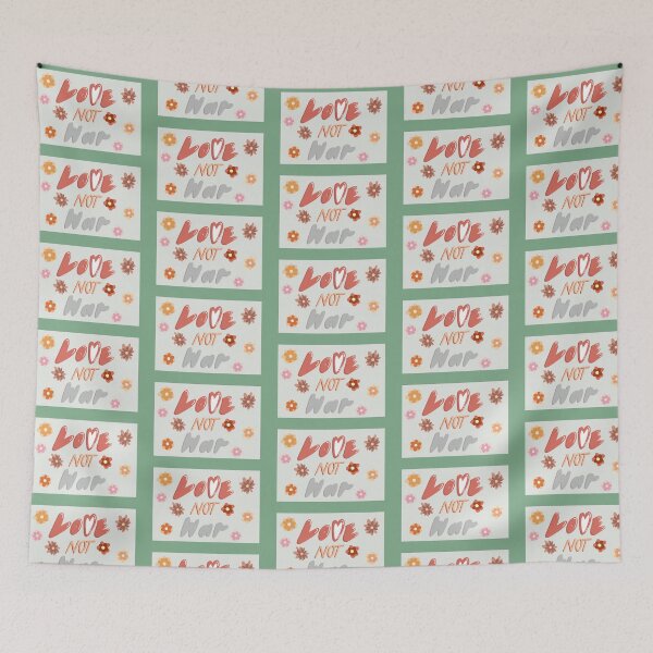 Item preview, Love not war Hippie Style Flower Power designed and sold by bahyocah.