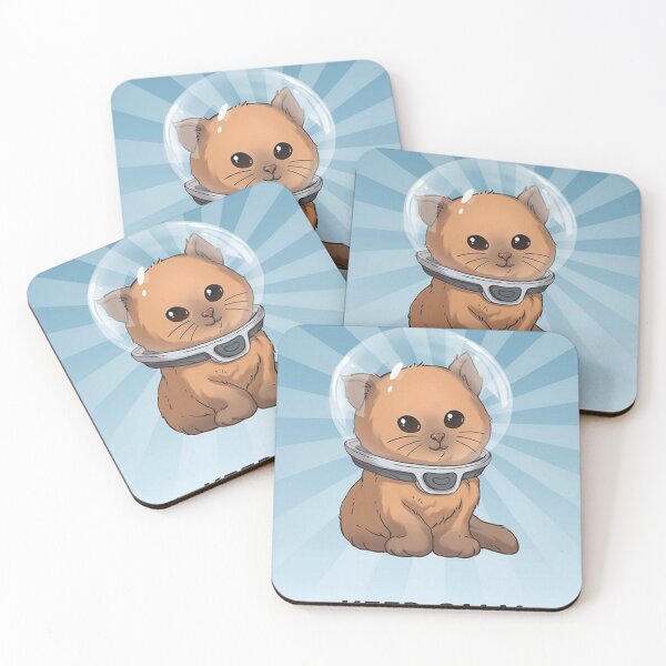 Keep Calm Kitty Coasters (Set of 4)