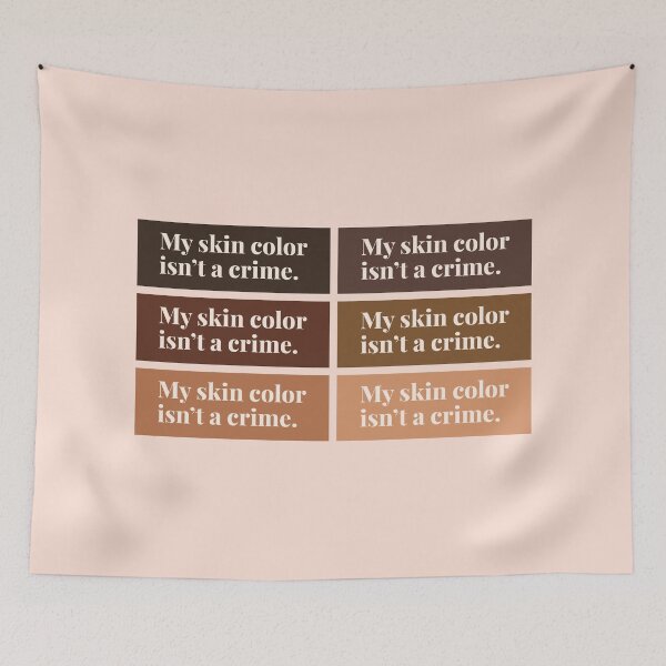 Item preview, My skin color isn't a crime black lives matter quote designed and sold by lettersbysid.