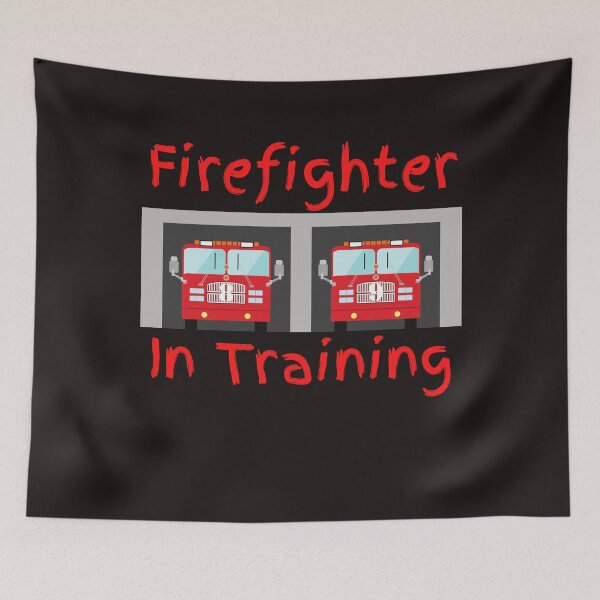 Item preview, Junior Firefighter in Training Fire Station designed and sold by Samsdesignshop.