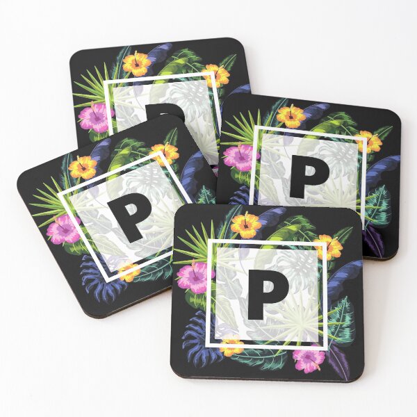Item preview, Floral Tropical Letter P designed and sold by LamV.