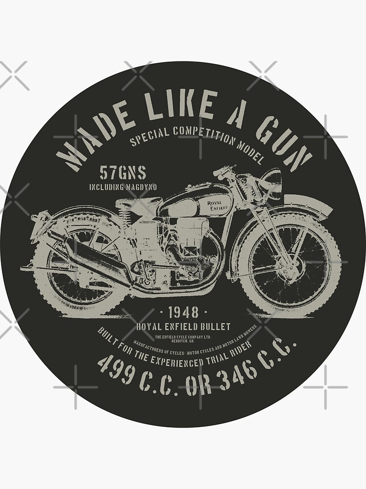 stickerbuy Star1901 Logo Compatible for Royal Enfield Bullet Sticker-  Classic 350 Bike,Chaise,Rear,Sides,Bumper Sportive Sticker_(Red & White) :  Amazon.in: Car & Motorbike