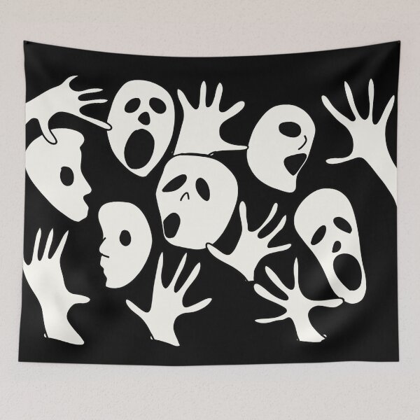 Item preview, Scary ghost faces designed and sold by Mermaidssparkle.