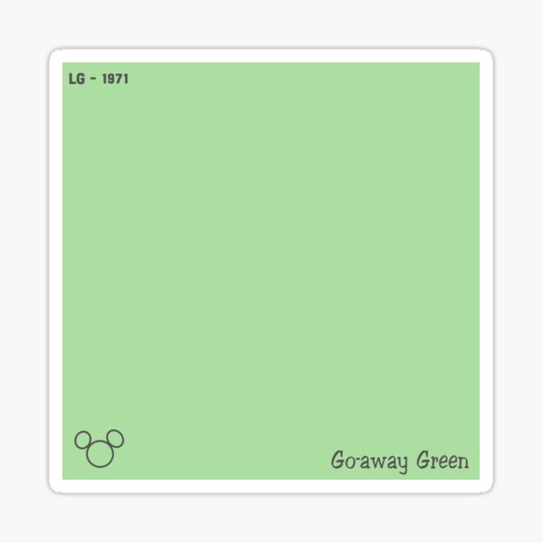 "GoAway Green Paint Chip" Sticker for Sale by ImaginationHuh Redbubble