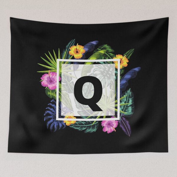 Item preview, Floral Tropical Letter Q designed and sold by LamV.