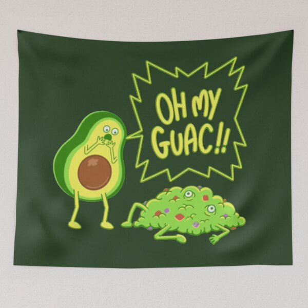 Item preview, Oh My Guac, Avocado funny food quotes designed and sold by tetyboom.