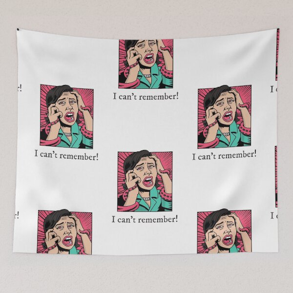 Item preview, I Can't Remember | Vintage Woman Freaking Out Design | Funny Woman Design designed and sold by Ainbowz-Artwork.
