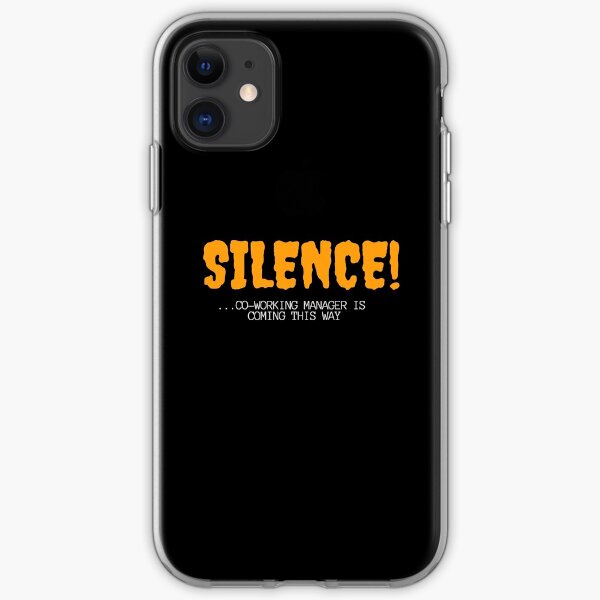 Silencio del gerente de coworking Funda blanda para iPhone