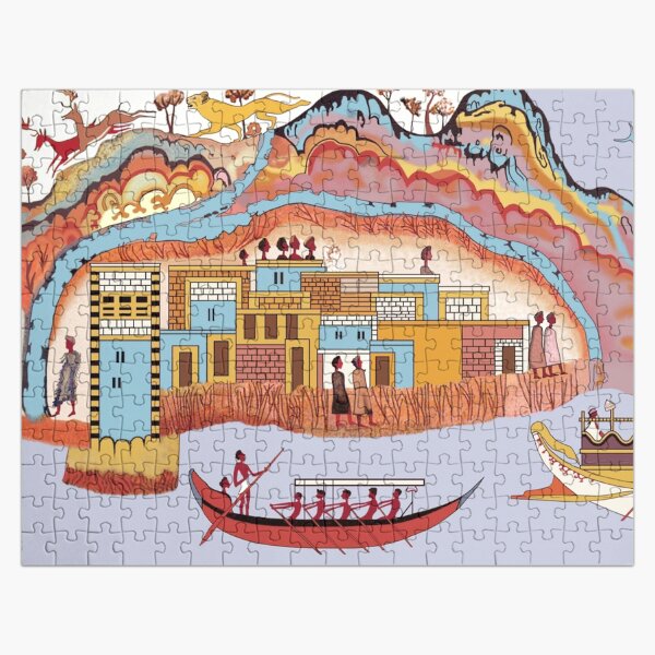 Minoan Admirals Flotilla Fresco Thera Scene Restoration Jigsaw Puzzle