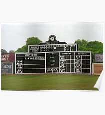 Vintage Baseball Scoreboard Poster