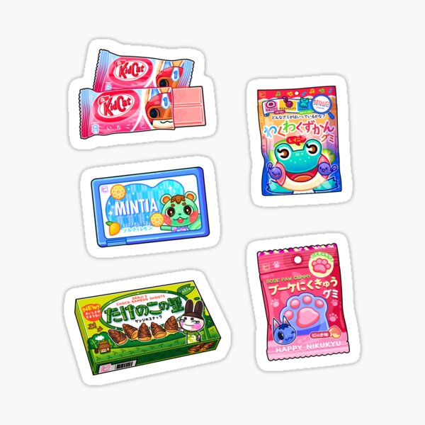 Animal Crossing x Japanese Candy sticker sheet 1 Sticker