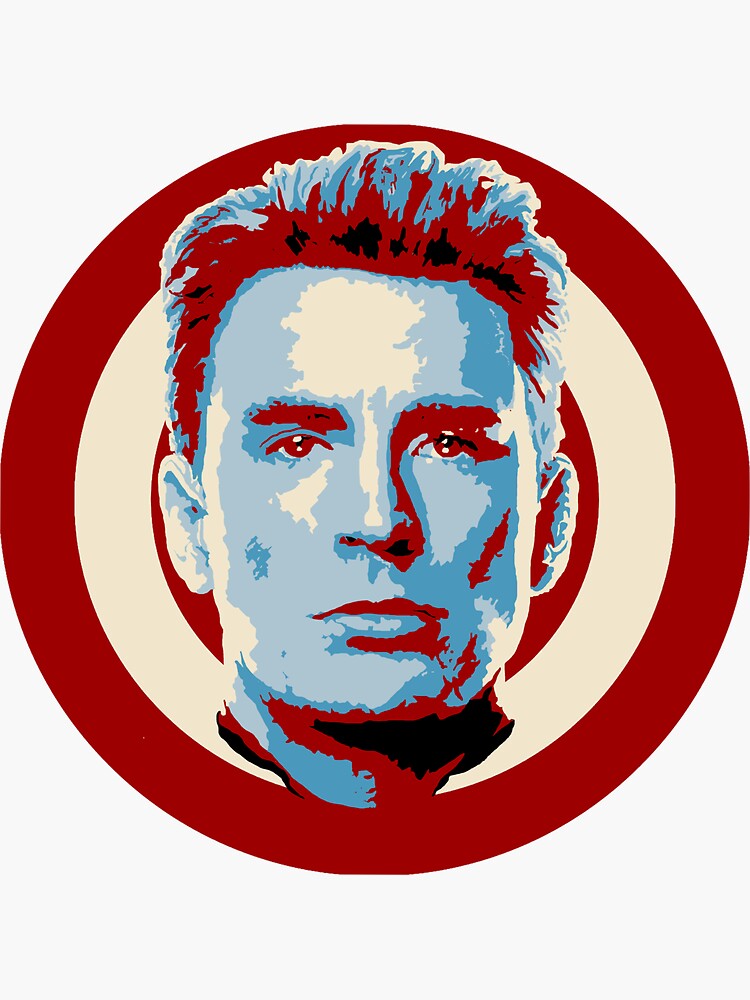 "Chris Evans Digital Portrait " Sticker for Sale by ArcanePencil