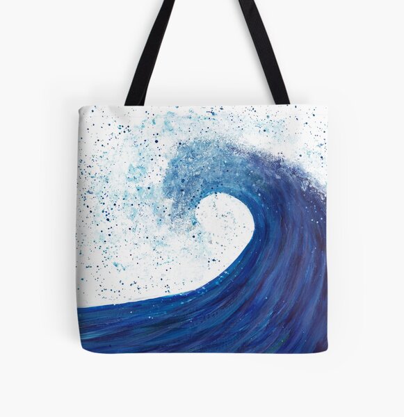Big wave All Over Print Tote Bag
