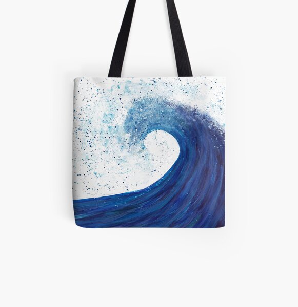 Big wave All Over Print Tote Bag