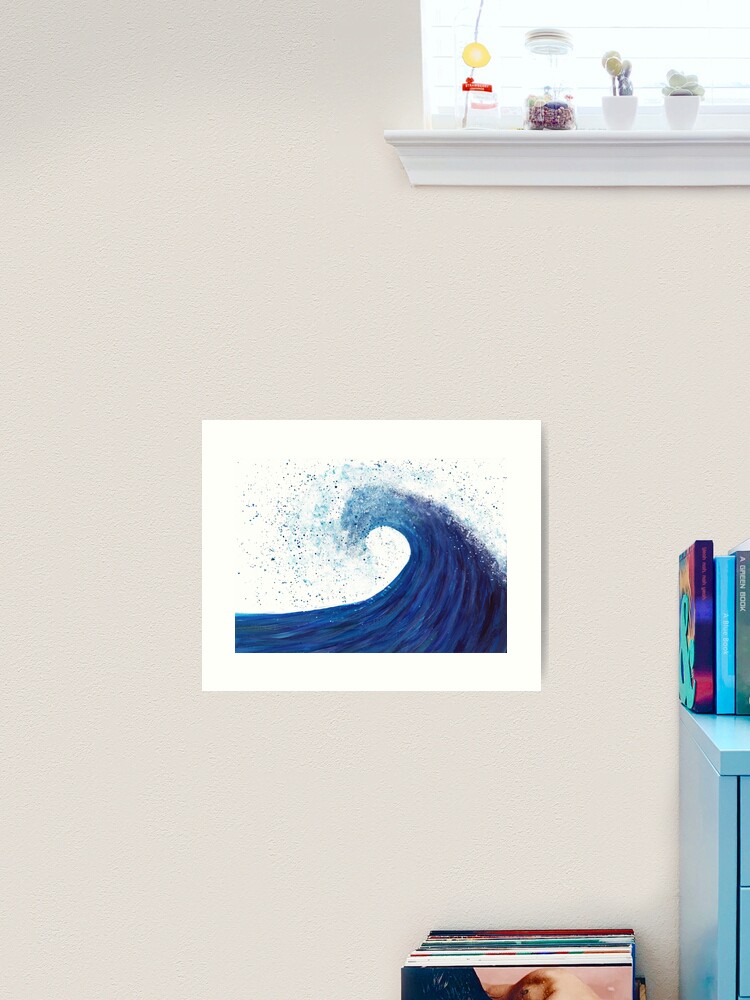 Thumbnail 1 of 3, Art Print, Big wave designed and sold by GillianAdams.