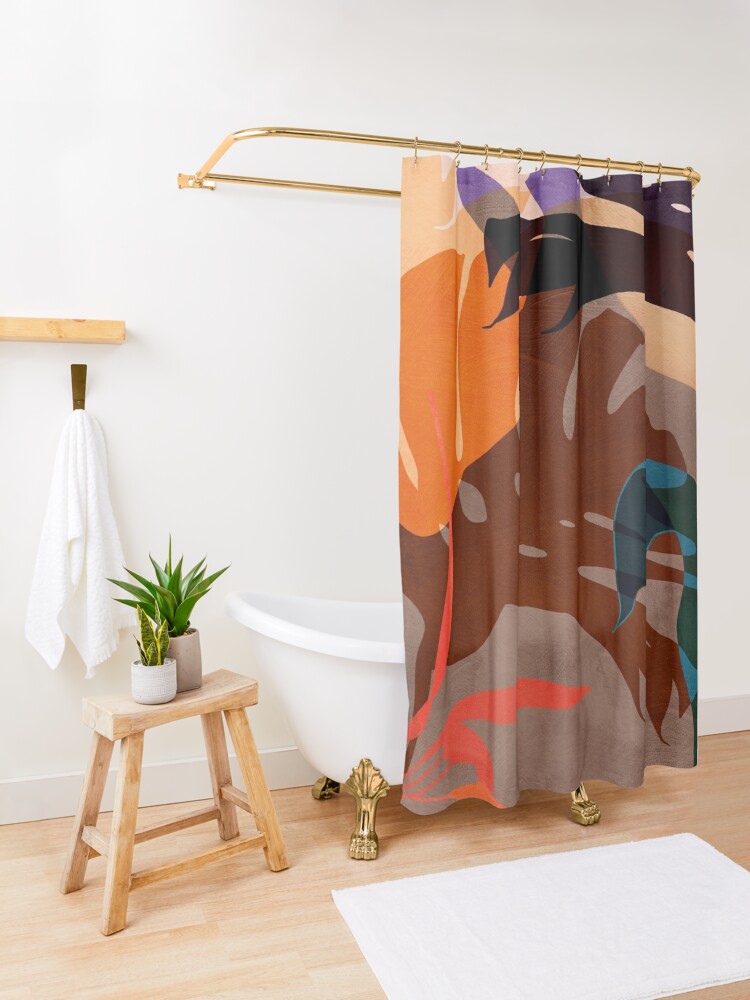 Louis Vuitton Big Logo In Water Color Background Shower Curtain