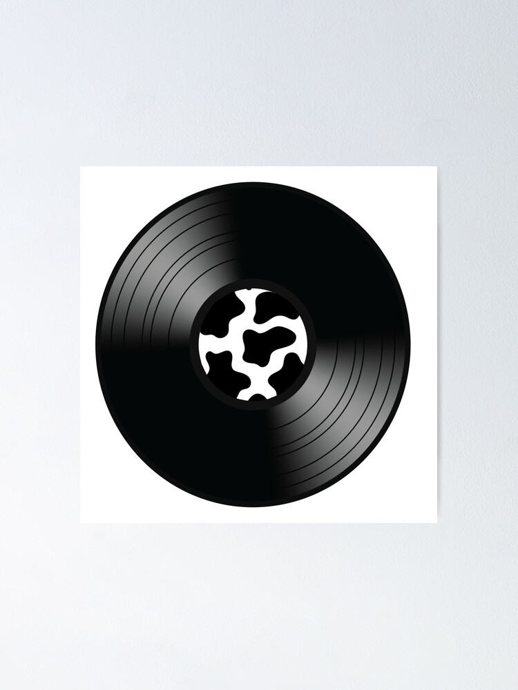 cow print vinyl record  Poster for Sale by psalms04