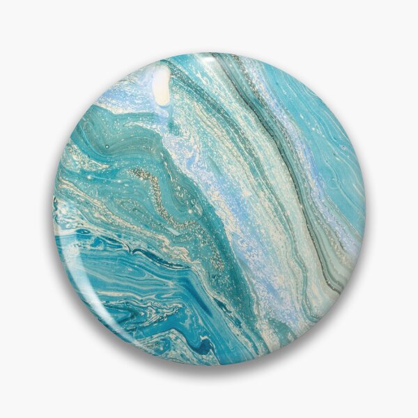 Item preview, Turquoise Blue Green Liquid Marble  designed and sold by newburyboutique.