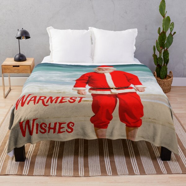 Item preview, Santa Clause on Beach Warmest Wishes Funny Humor designed and sold by mwagie.